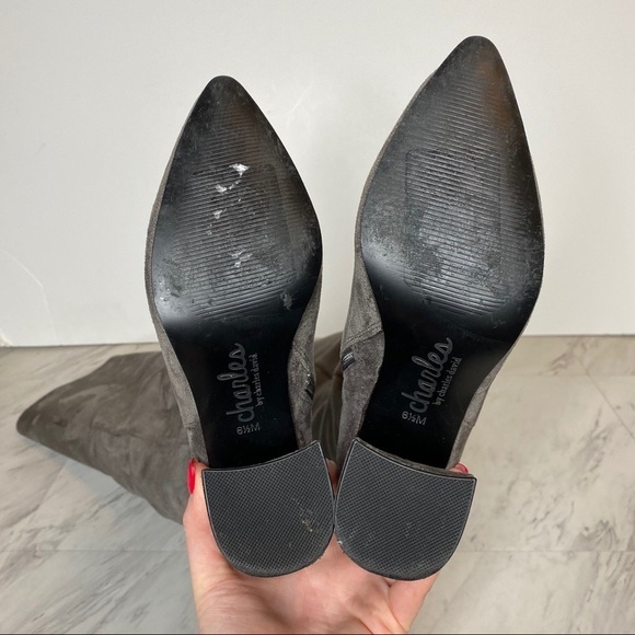 Charles David Various Over The Knee Gray Fabric Boot 6 1/2M - Picture 12 of 13